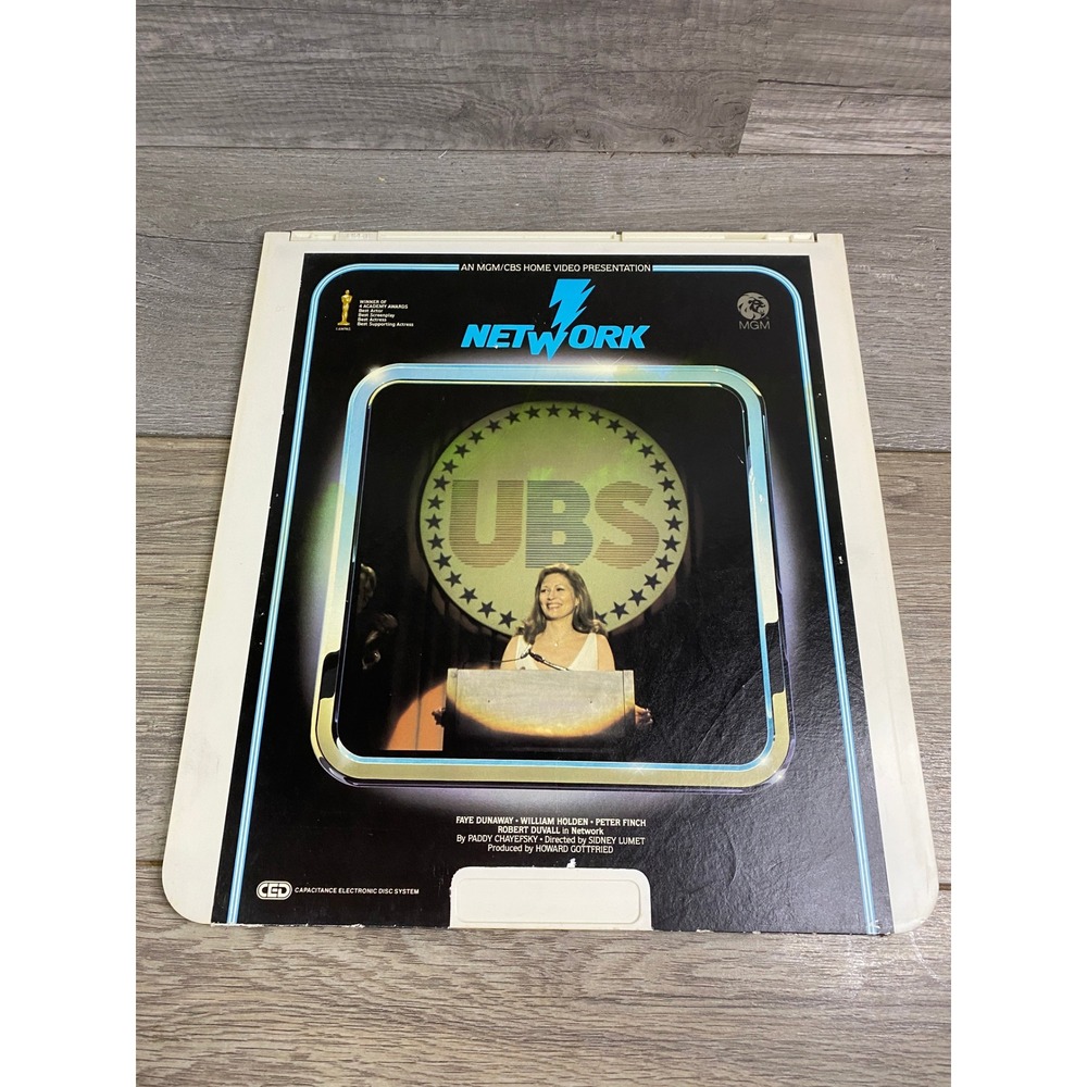 Network CED Video Disc 1981 MGM‎ CBS Home Video Faye Dunaway MD 10001 Vintage